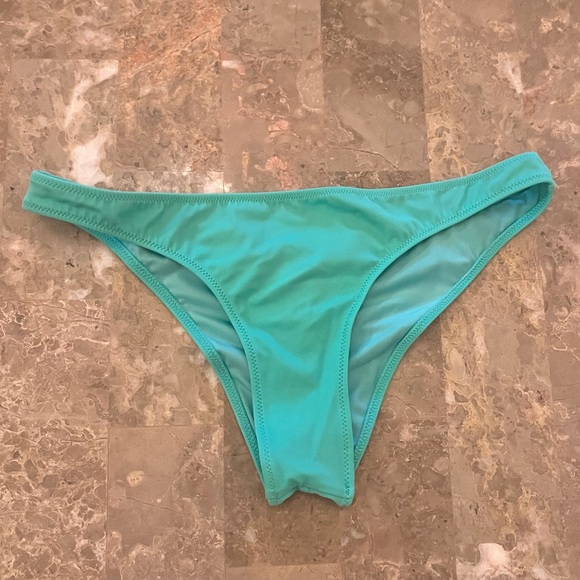 Victoria’s Secret Teal Blue Rouched Cheeky Swim Bottom M - Picture 3 of 4